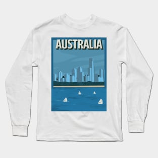 Australia Travel Poster Long Sleeve T-Shirt